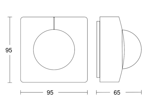 IS 3360 COM1 — surface, sq. white