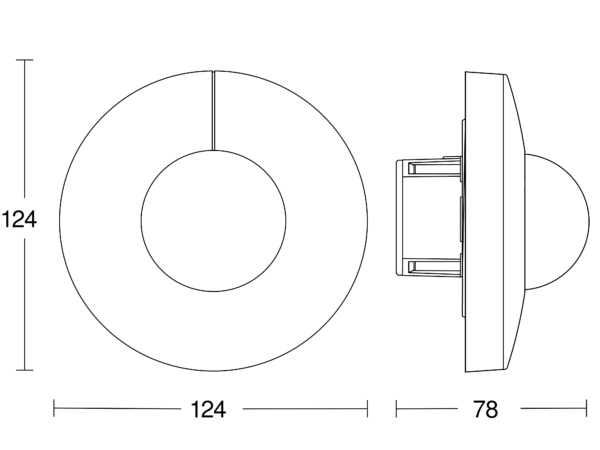 IS 3360 KNX — concealed, rd. white